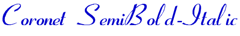 Coronet SemiBold-Italic police de caractère